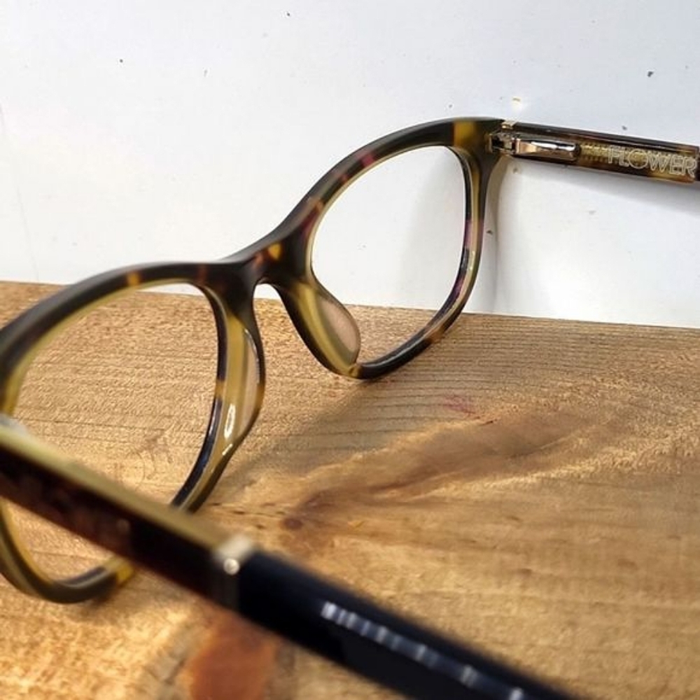 NEW Rx'able Eyeglass Frame, FLOWER, glasses brown barrymoore, women 50-19-140 - Picture 5 of 6